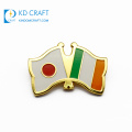 High quality custom metal debossed logo soft enamel country flag sean hannity lapel pin